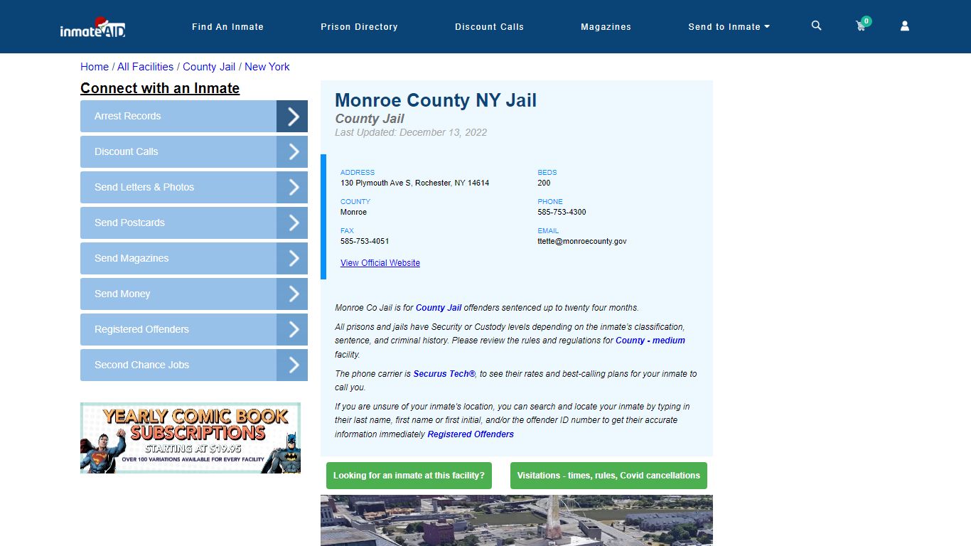 Monroe County NY Jail - Inmate Locator - Rochester, NY